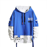 Men's Hoodies Hip Hop Patchwork Sweater