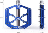 3 Bearings Mountain Bike Pedals Platform Bicycle Flat Alloy Pedals