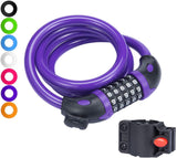 Bike Lock Bicycle Chain Lock,with 5-Digit Resettable Number