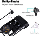 Foot Pump,Portable Air Bike Floor Pump
