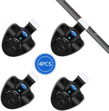 4 Pcs Black Electronic LED Light Fishing Bite Sound Alarm Alert Bell