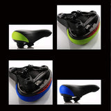 Bike Seat Comfort Wide Padded Bicycle Set with Taillight
