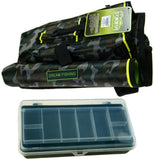 Fly Fishing Rod Bag With Fishing Tackle Storage Box Cover Case Multi-function Nylon Fishing Waist Pack Leg Bag Camouflage Camo