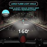 Bike Light Set USB Rechargeable,Waterproof LED Front Headlight