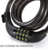 Bike Lock Cable, 4-Feet Bike Cable Combination Cable Bike Locks