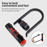 Bike U Lock Heavy Duty Combination Bicycles U-Locks