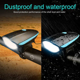 Bike Light with Horn Set 2in1,Rechargeable Bicycle Bell Lights Waterproof