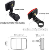 Quality Bike Front&Rear Reflectors Kit for Handlebar
