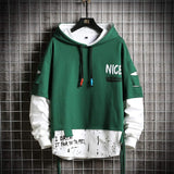 Men's Hoodies Hip Hop Patchwork Sweater