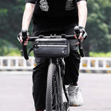 Bike Handlebar Bag Bicycle Basket Front Tube Bag with Shoulder Strap