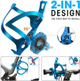 Bike Cup Holder, Bicycle 2-in-1 Bottle Bracket, Aluminum Alloy Water Bottle Cages