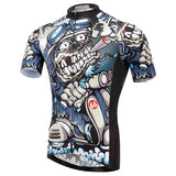 Men Cycling MTB Cartoon Skull Gel Pad Jersey Set