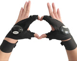 Cool Fingerless LED Flashlight Gloves