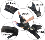 Cool Fingerless LED Flashlight Gloves
