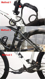 Bike Lock Bicycle Chain Lock,with 5-Digit Resettable Number