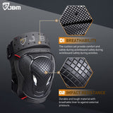 Bike Knee Pads and Elbow Pads with Wrist Guards Protective Gear Set