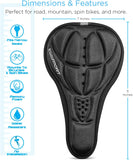 Bike Seat Cushion Cover Pad with Memory Foam for Bicycle Seat Saddle