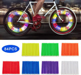 Bike Spoke Reflector 7 Sets/84Pcs Bicycle Wheel Spoke Reflector