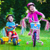 2 Pieces Kids Bike Bell Girl Flower Bicycle Bell with 4 Pieces Handlebar
