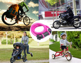 Bike Lock Bicycle Chain Lock,with 5-Digit Resettable Number