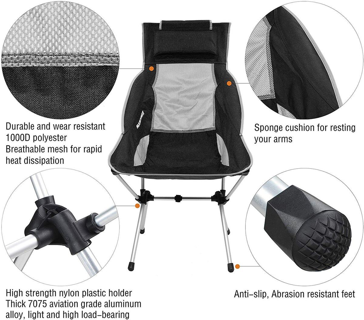 Travel Folding Chair Ultralight HighLoad Outdoor Camping Chair