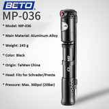 MP036 300psi Bicycle Presta Schrader Tyre Inflator MTB Portable Fork Air Pump Road Bike Cycling Mini Gauge Tire Air Pumping