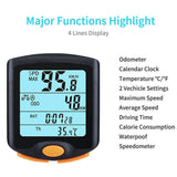Bike Speed Meter Digital Bike Computer Multifunction Waterproof