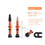 Bicycle 1Pair 40/60/80/100/120mm Presta Valve for Road Tubeless Rim Alloy Or Brass Stem Brass Core W/ Cap & Tool