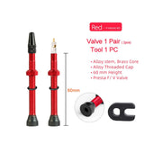 Bicycle 1Pair 40/60/80/100/120mm Presta Valve for Road Tubeless Rim Alloy Or Brass Stem Brass Core W/ Cap & Tool