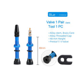 Bicycle 1Pair 40/60/80/100/120mm Presta Valve for Road Tubeless Rim Alloy Or Brass Stem Brass Core W/ Cap & Tool