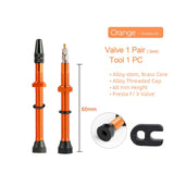 Bicycle 1Pair 40/60/80/100/120mm Presta Valve for Road Tubeless Rim Alloy Or Brass Stem Brass Core W/ Cap & Tool