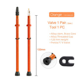 Bicycle 1Pair 40/60/80/100/120mm Presta Valve for Road Tubeless Rim Alloy Or Brass Stem Brass Core W/ Cap & Tool