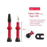 Bicycle 1Pair 40/60/80/100/120mm Presta Valve for Road Tubeless Rim Alloy Or Brass Stem Brass Core W/ Cap & Tool
