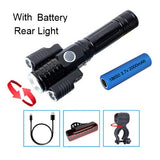 Bike light 1000 Lumen Flashlight For USB Rechargeable 18650 Battery MTB  Bicycle Front Light Waterproof LED