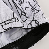 Breathable Unisex White Cartoon Cat Cycling Jersey