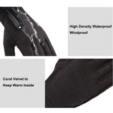 Waterproof Winter Gloves Cycling Fluff Warm Gloves For Touchscreen Cold Weather Windproof Anti Slip