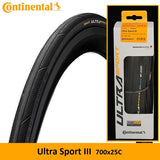 Continental Foldable Bicycle Tire Ultra Sport 2 Road Bike 700x23c 25c Tyre Pure Grip Road Cycling Grand Sport II Race Tires