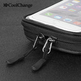 Bicycle Bag Front Frame Large MTB Bike Bag With Waterproof Cover Screen Touch Top Tube Phone Bag Cycling Accessories