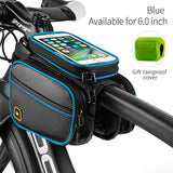 Bicycle Bag Front Frame Large MTB Bike Bag With Waterproof Cover Screen Touch Top Tube Phone Bag Cycling Accessories