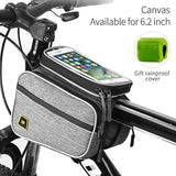 Bicycle Bag Front Frame Large MTB Bike Bag With Waterproof Cover Screen Touch Top Tube Phone Bag Cycling Accessories