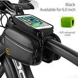 Bicycle Bag Front Frame Large MTB Bike Bag With Waterproof Cover Screen Touch Top Tube Phone Bag Cycling Accessories