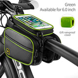 Bicycle Bag Front Frame Large MTB Bike Bag With Waterproof Cover Screen Touch Top Tube Phone Bag Cycling Accessories