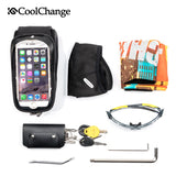 Bicycle Bag Waterproof Touch Screen Cycling Handlebar Bag Reflective Top Tube Frame Phone Bag MTB Bike Accessories