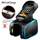 Bicycle Frame Front Head Top Tube Waterproof Bike Bag&Double IPouch Cycling For 6.0 in Cell Phone Bike Accessories
