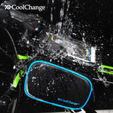 Bicycle Frame Front Head Top Tube Waterproof Bike Bag&Double IPouch Cycling For 6.0 in Cell Phone Bike Accessories
