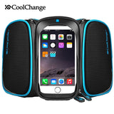 Bicycle Frame Front Head Top Tube Waterproof Bike Bag&Double IPouch Cycling For 6.0 in Cell Phone Bike Accessories
