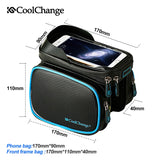 Bicycle Frame Front Head Top Tube Waterproof Bike Bag&Double IPouch Cycling For 6.0 in Cell Phone Bike Accessories