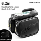 Bicycle Frame Front Head Top Tube Waterproof Bike Bag&Double IPouch Cycling For 6.0 in Cell Phone Bike Accessories