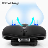 Bicycle Saddle PVC Waterproof Steel Hollow Comfortable Mountain Road Bike Seat Sports Soft Cycling Saddle Men Women