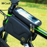 Bike Bag  6.2 Inch Touch Screen Bicycle Bag Front Frame Top Cell Phone TPU Cycling Bag Double Pouch MTB Accessory